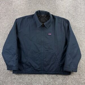 Dickies Eisenhower Jacket Mens 2XL Navy Blue Quilted Lined Workwear Coat